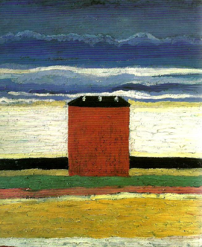 Kazimir Malevich red house Sweden oil painting art